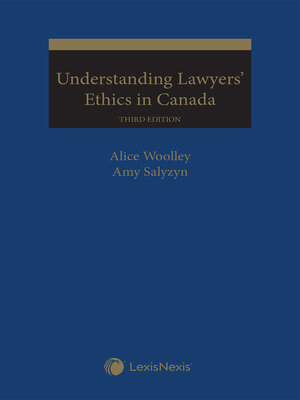 cover image of Understanding Lawyers' Ethics in Canada